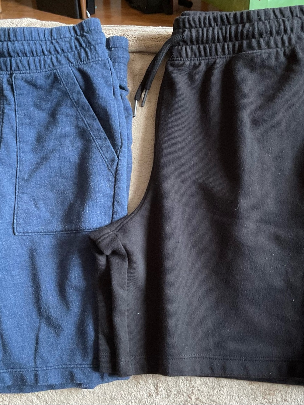 2 Pairs Shorts Black and Navy, Boy Size Large 10/12